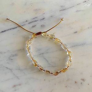 3/$25 ⭐️ Clear Quartz Stone Bracelet with Yellow String
